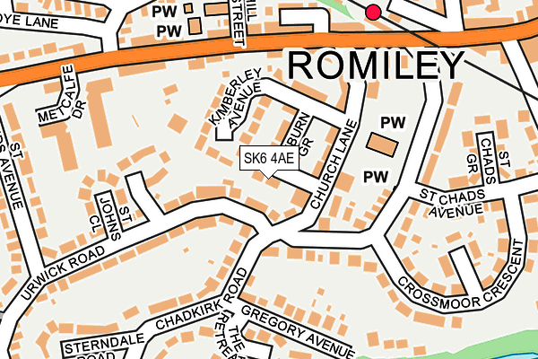 SK6 4AE map - OS OpenMap – Local (Ordnance Survey)