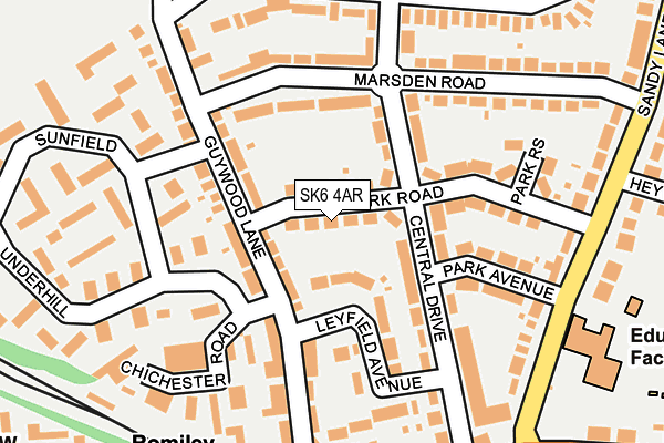 SK6 4AR map - OS OpenMap – Local (Ordnance Survey)