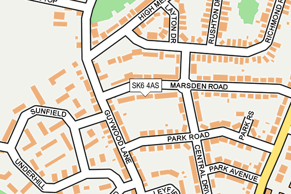 SK6 4AS map - OS OpenMap – Local (Ordnance Survey)