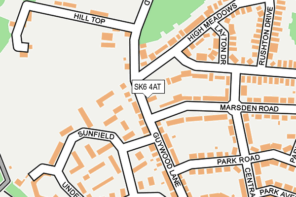 SK6 4AT map - OS OpenMap – Local (Ordnance Survey)