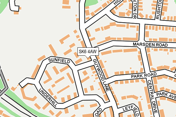 SK6 4AW map - OS OpenMap – Local (Ordnance Survey)