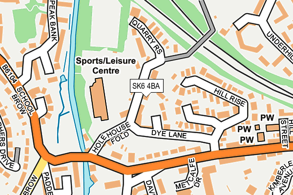SK6 4BA map - OS OpenMap – Local (Ordnance Survey)