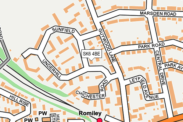 SK6 4BE map - OS OpenMap – Local (Ordnance Survey)