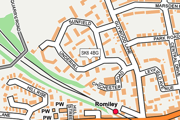 SK6 4BG map - OS OpenMap – Local (Ordnance Survey)