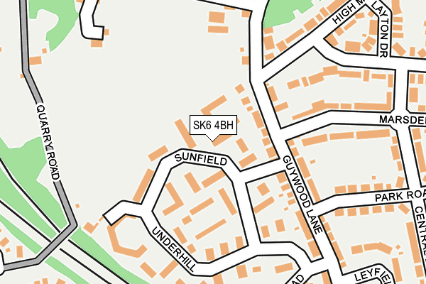 SK6 4BH map - OS OpenMap – Local (Ordnance Survey)