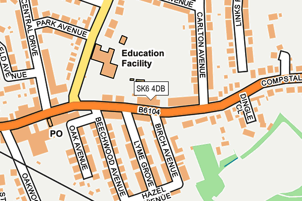 SK6 4DB map - OS OpenMap – Local (Ordnance Survey)