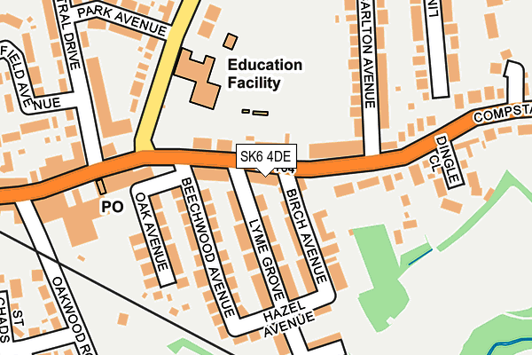 SK6 4DE map - OS OpenMap – Local (Ordnance Survey)