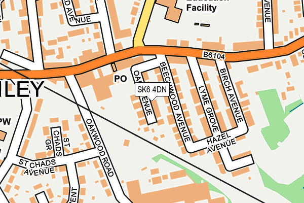 SK6 4DN map - OS OpenMap – Local (Ordnance Survey)