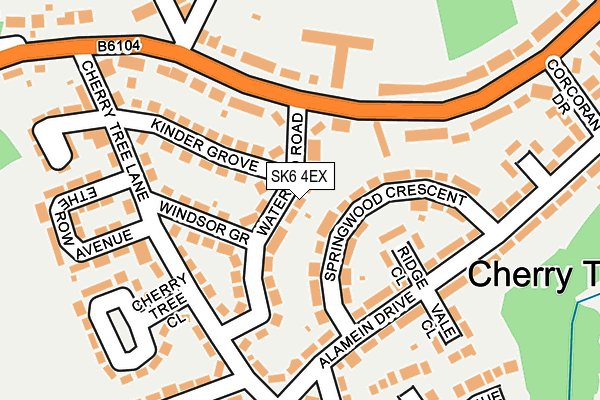 SK6 4EX map - OS OpenMap – Local (Ordnance Survey)