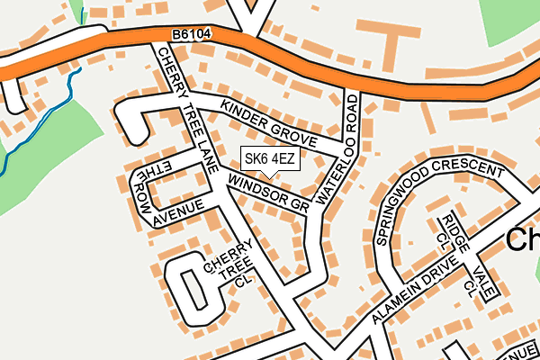 SK6 4EZ map - OS OpenMap – Local (Ordnance Survey)