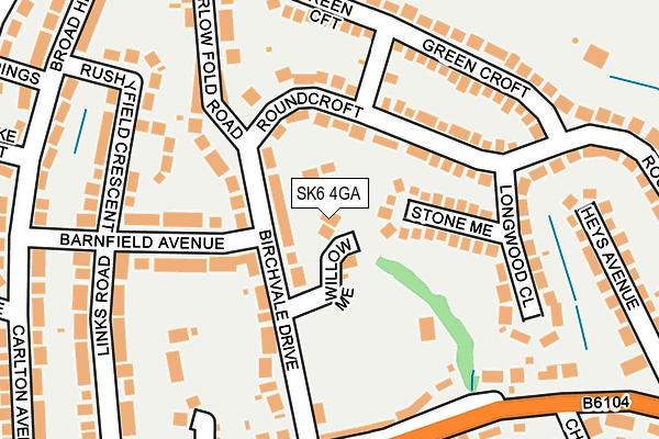SK6 4GA map - OS OpenMap – Local (Ordnance Survey)