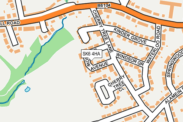SK6 4HA map - OS OpenMap – Local (Ordnance Survey)