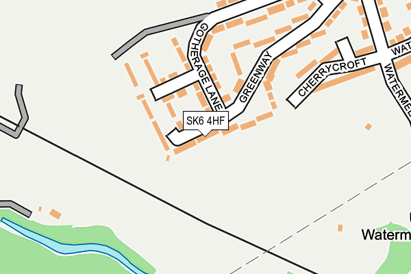 SK6 4HF map - OS OpenMap – Local (Ordnance Survey)