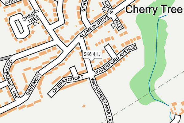 SK6 4HJ map - OS OpenMap – Local (Ordnance Survey)