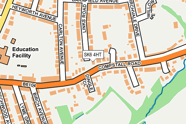 SK6 4HT map - OS OpenMap – Local (Ordnance Survey)