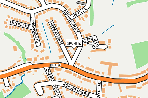 SK6 4HZ map - OS OpenMap – Local (Ordnance Survey)