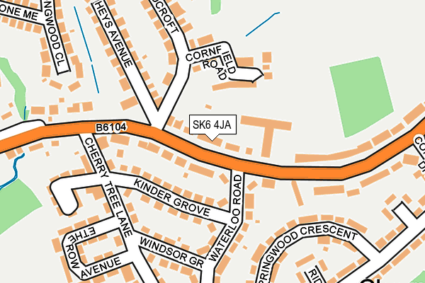 SK6 4JA map - OS OpenMap – Local (Ordnance Survey)