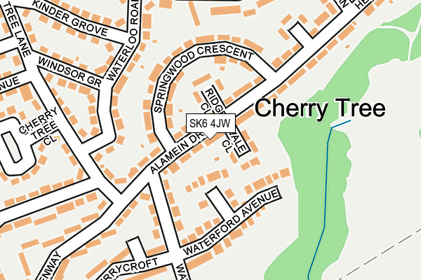 SK6 4JW map - OS OpenMap – Local (Ordnance Survey)