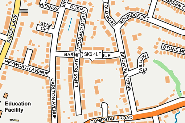 SK6 4LF map - OS OpenMap – Local (Ordnance Survey)
