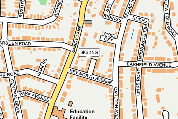 SK6 4NG map - OS OpenMap – Local (Ordnance Survey)