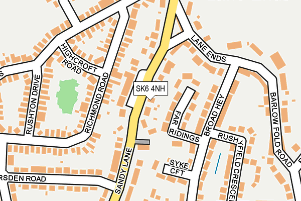 SK6 4NH map - OS OpenMap – Local (Ordnance Survey)