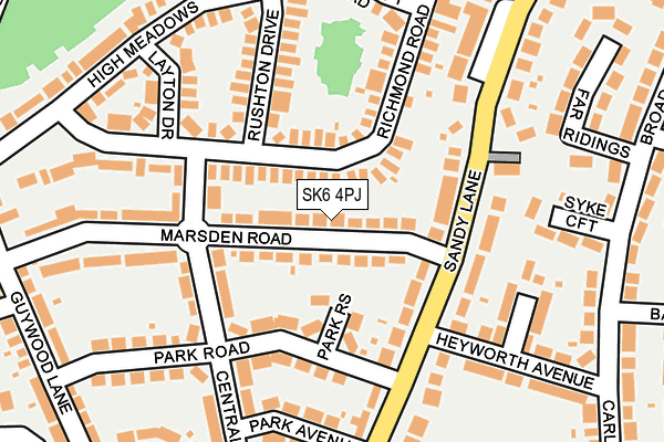SK6 4PJ map - OS OpenMap – Local (Ordnance Survey)