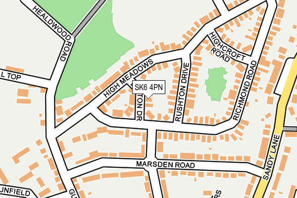 SK6 4PN map - OS OpenMap – Local (Ordnance Survey)