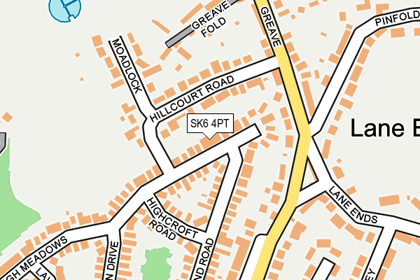 SK6 4PT map - OS OpenMap – Local (Ordnance Survey)