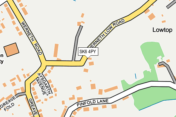 SK6 4PY map - OS OpenMap – Local (Ordnance Survey)