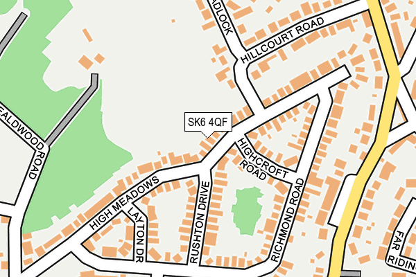 SK6 4QF map - OS OpenMap – Local (Ordnance Survey)