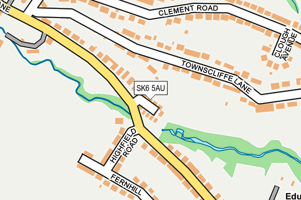 SK6 5AU map - OS OpenMap – Local (Ordnance Survey)