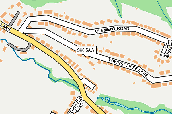 SK6 5AW map - OS OpenMap – Local (Ordnance Survey)