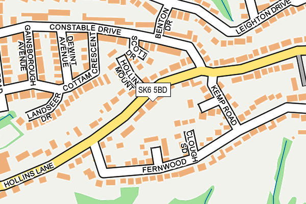 SK6 5BD map - OS OpenMap – Local (Ordnance Survey)