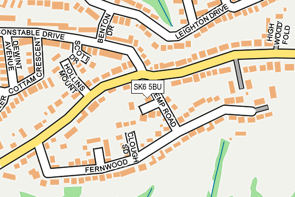 SK6 5BU map - OS OpenMap – Local (Ordnance Survey)