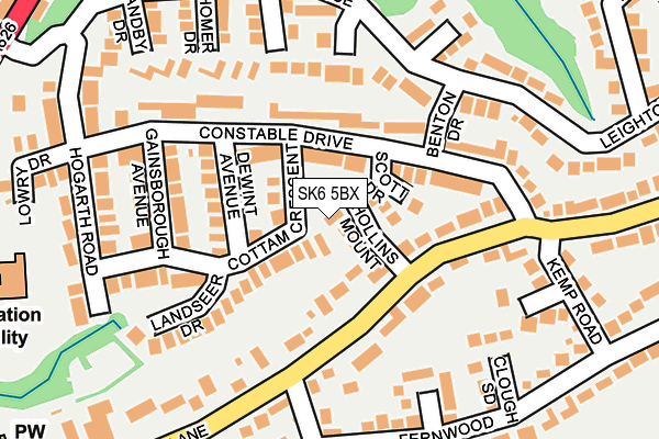 SK6 5BX map - OS OpenMap – Local (Ordnance Survey)