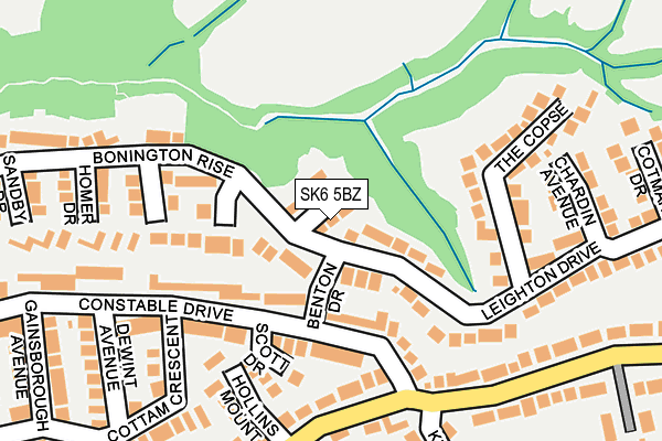 SK6 5BZ map - OS OpenMap – Local (Ordnance Survey)