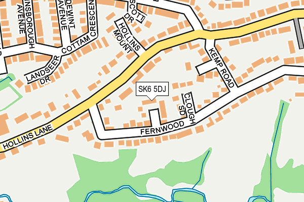 SK6 5DJ map - OS OpenMap – Local (Ordnance Survey)