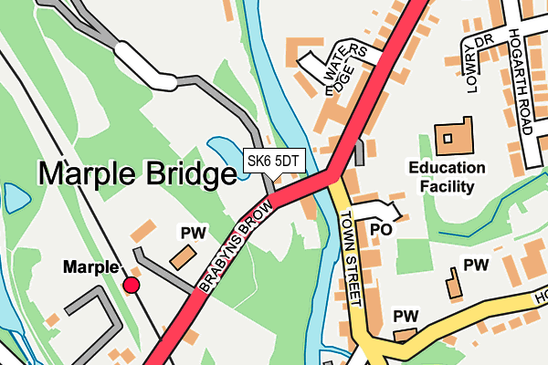 SK6 5DT map - OS OpenMap – Local (Ordnance Survey)