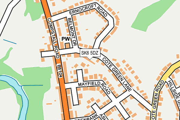 SK6 5DZ map - OS OpenMap – Local (Ordnance Survey)