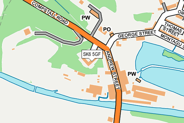 SK6 5GF map - OS OpenMap – Local (Ordnance Survey)