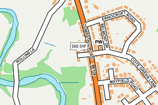 SK6 5HF map - OS OpenMap – Local (Ordnance Survey)