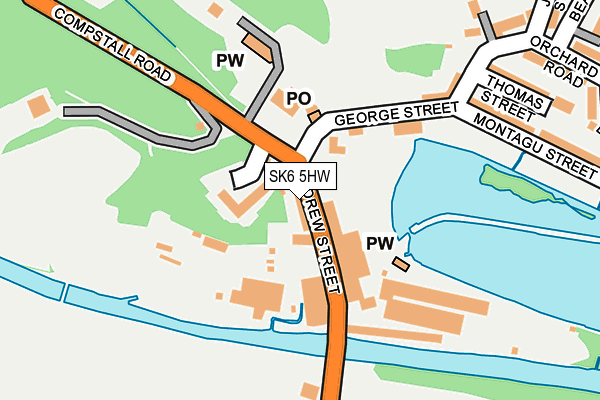 SK6 5HW map - OS OpenMap – Local (Ordnance Survey)