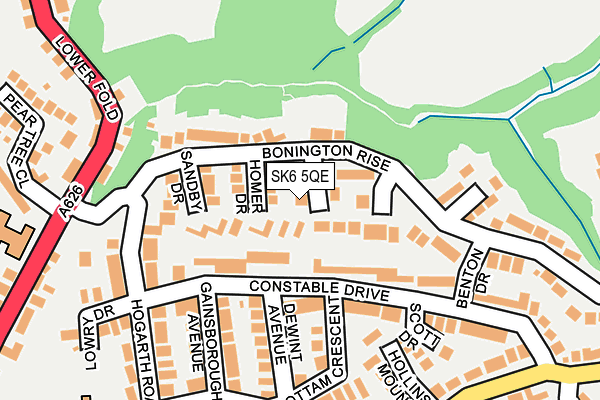 SK6 5QE map - OS OpenMap – Local (Ordnance Survey)