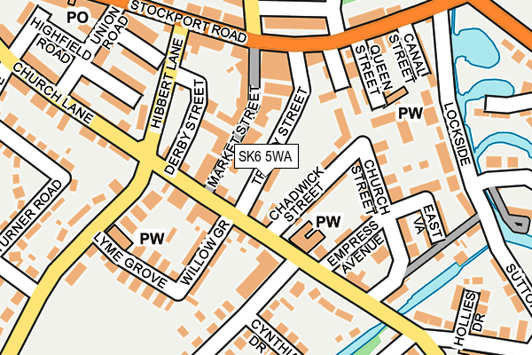 SK6 5WA map - OS OpenMap – Local (Ordnance Survey)