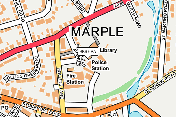 SK6 6BA map - OS OpenMap – Local (Ordnance Survey)