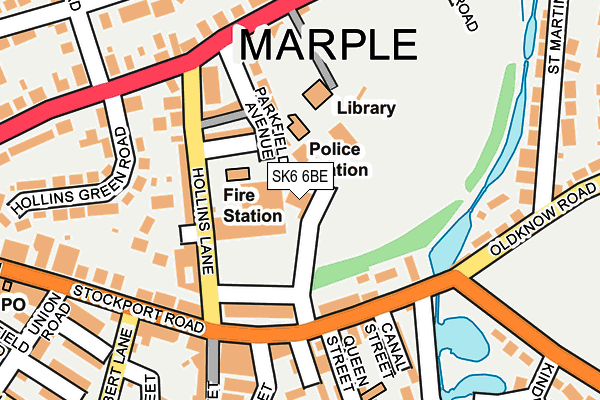 SK6 6BE map - OS OpenMap – Local (Ordnance Survey)