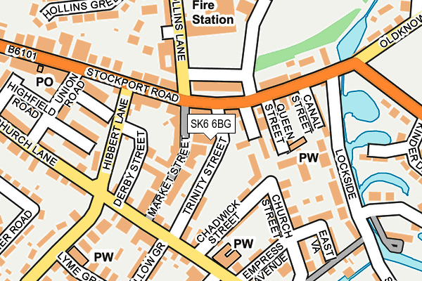 SK6 6BG map - OS OpenMap – Local (Ordnance Survey)