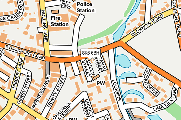 SK6 6BH map - OS OpenMap – Local (Ordnance Survey)