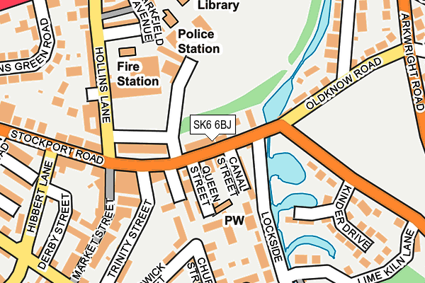 SK6 6BJ map - OS OpenMap – Local (Ordnance Survey)