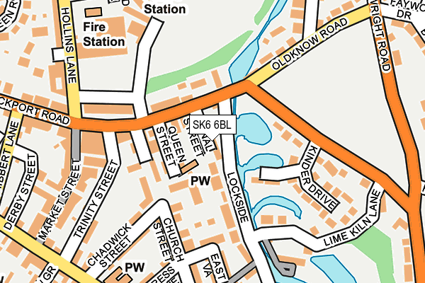 SK6 6BL map - OS OpenMap – Local (Ordnance Survey)